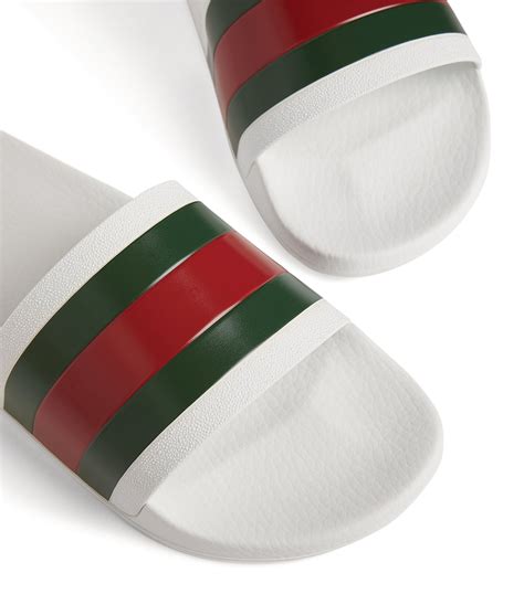 gucci stripe slides|gucci slides girl.